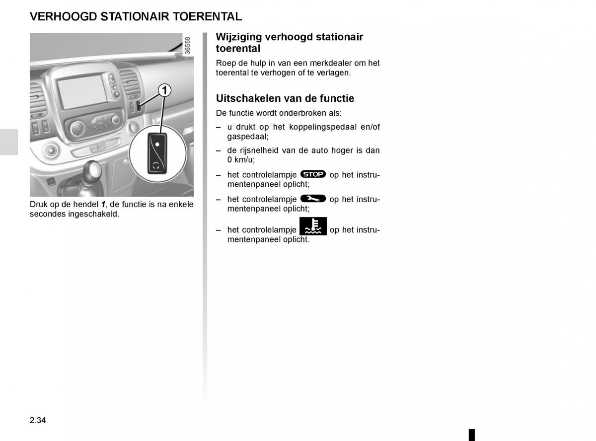 Renault Trafic III 3 handleiding / page 158