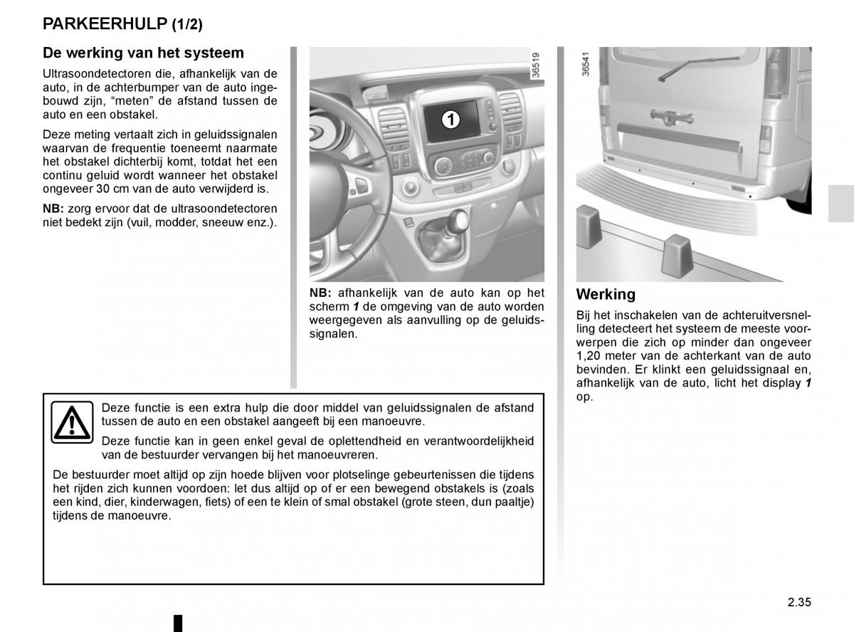 Renault Trafic III 3 handleiding / page 159