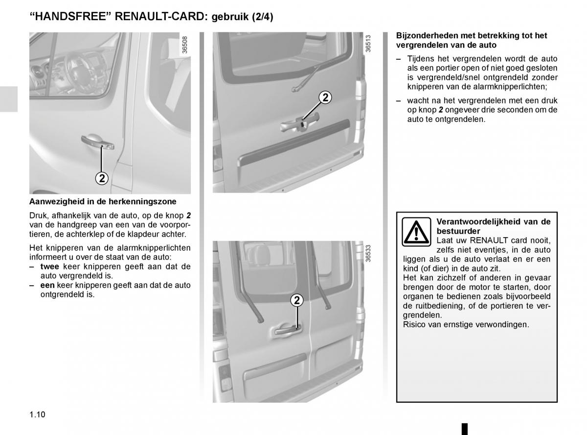 Renault Trafic III 3 handleiding / page 16