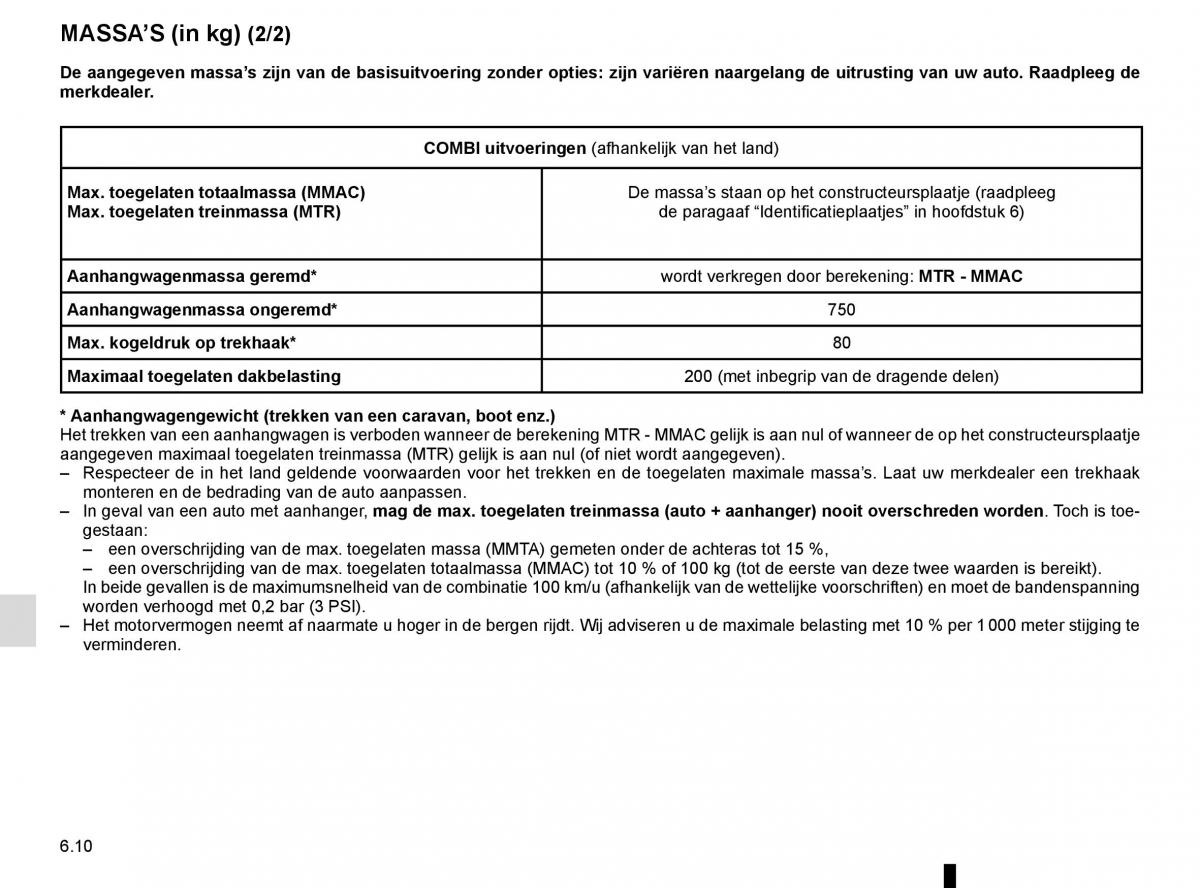 Renault Trafic III 3 handleiding / page 272