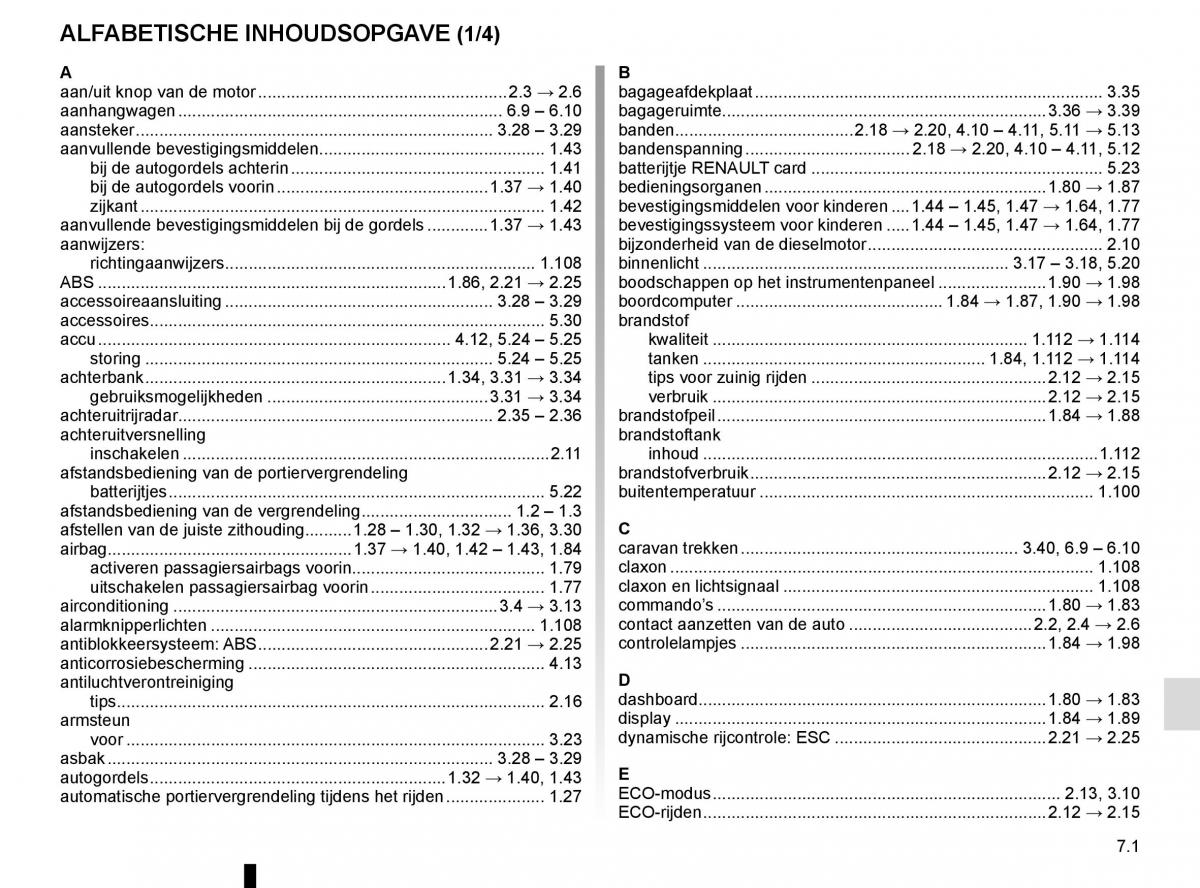 Renault Trafic III 3 handleiding / page 285