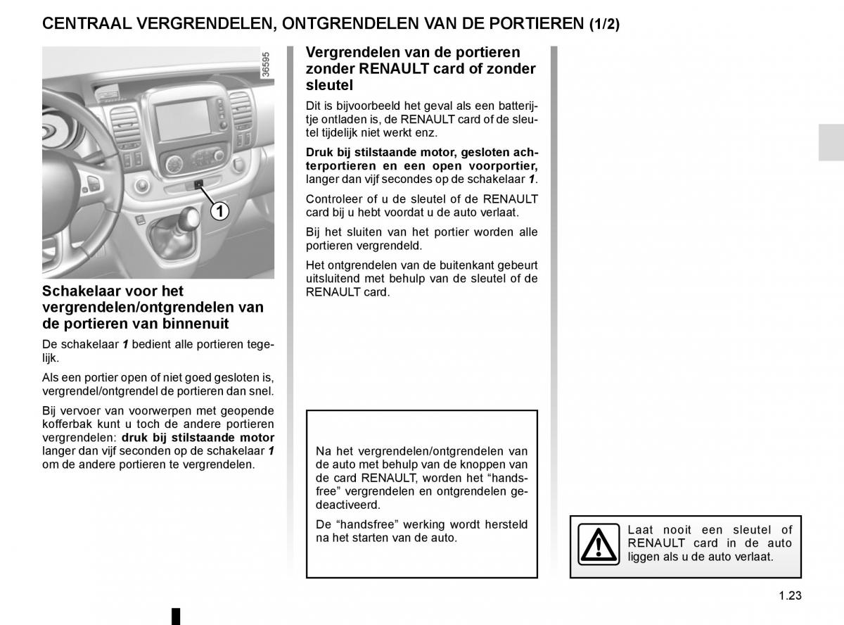 Renault Trafic III 3 handleiding / page 29