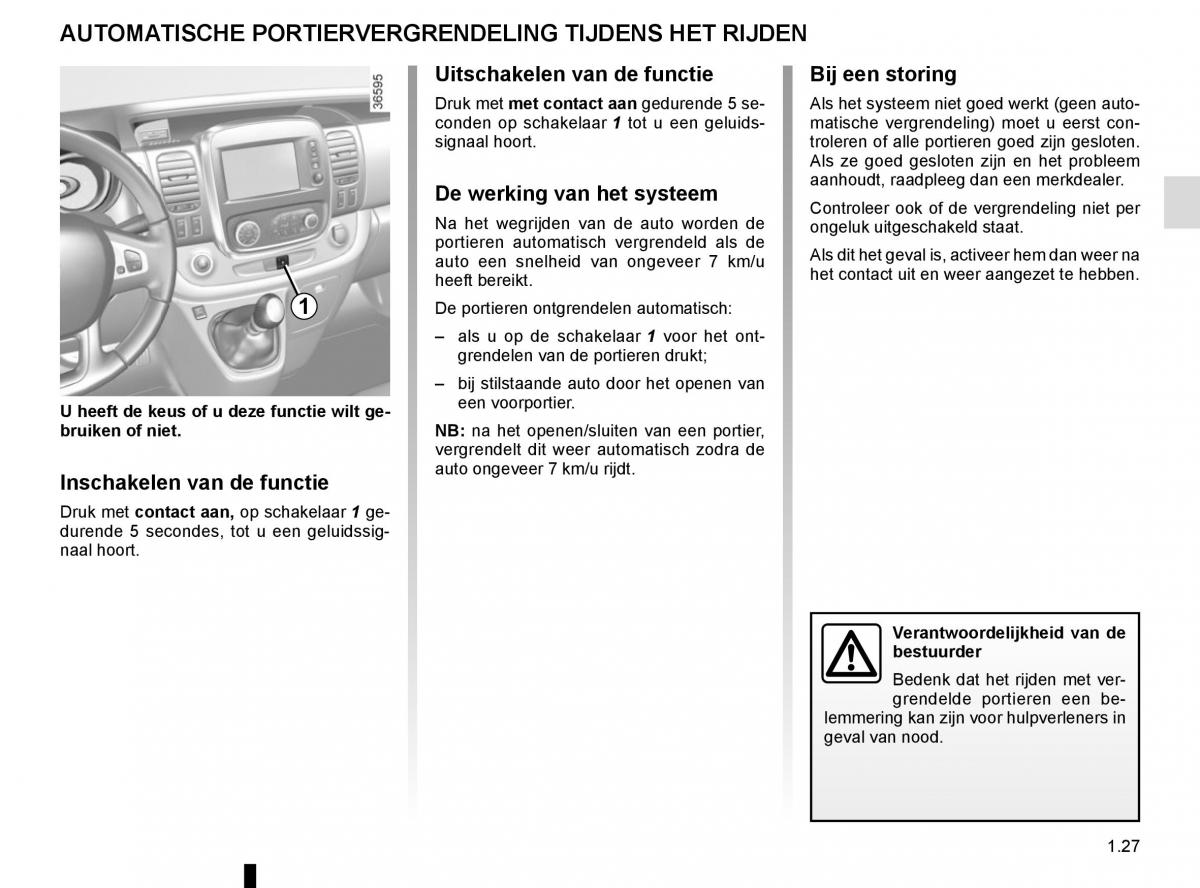 Renault Trafic III 3 handleiding / page 33