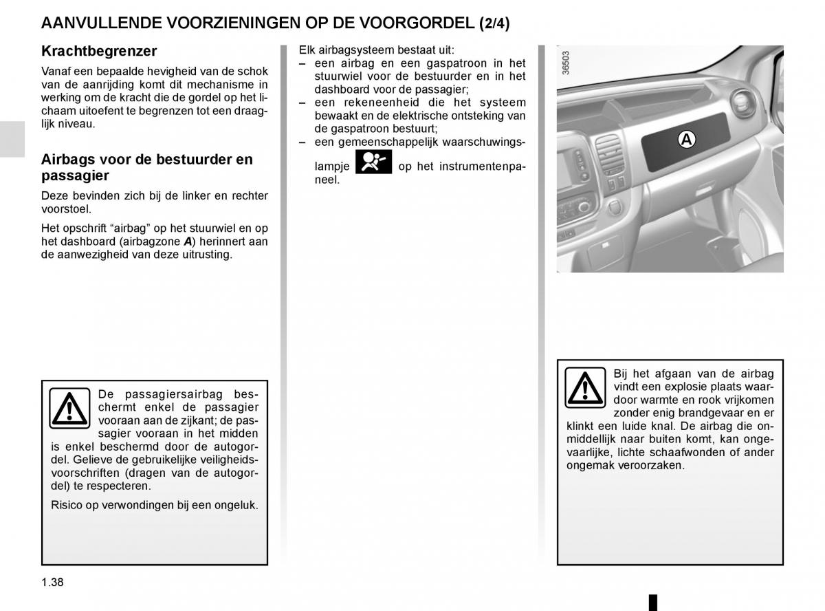 Renault Trafic III 3 handleiding / page 44