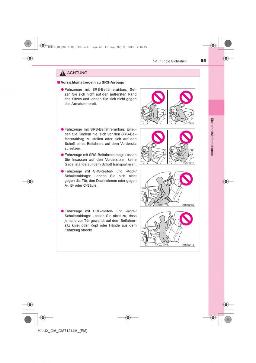 Toyota Hilux VII 7 Handbuch / page 55