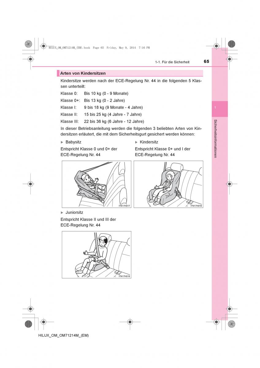 Toyota Hilux VII 7 Handbuch / page 65