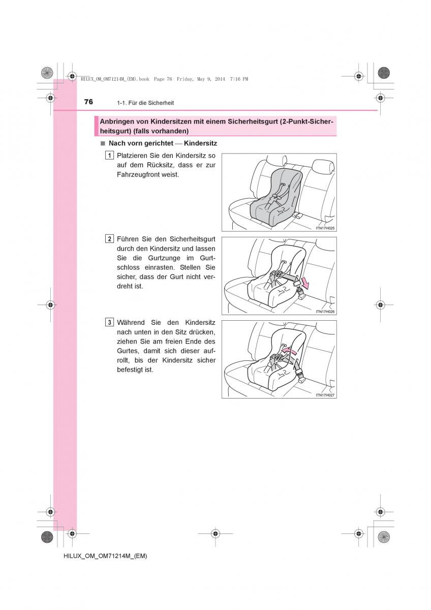 Toyota Hilux VII 7 Handbuch / page 76