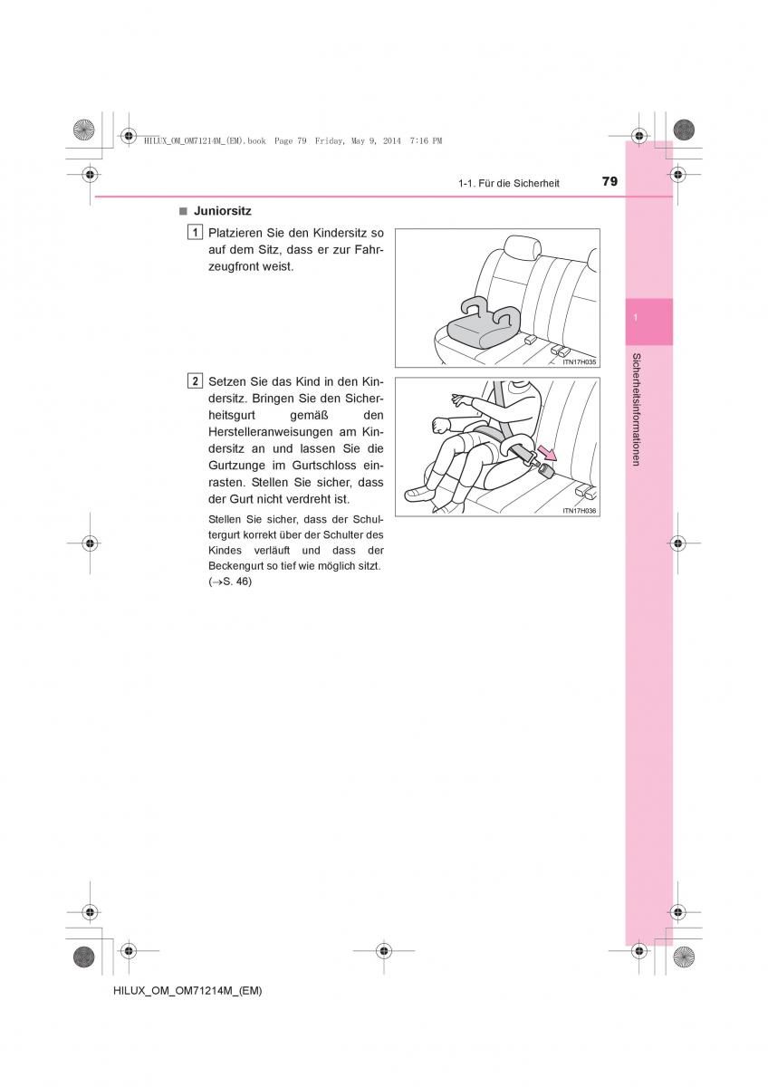 Toyota Hilux VII 7 Handbuch / page 79