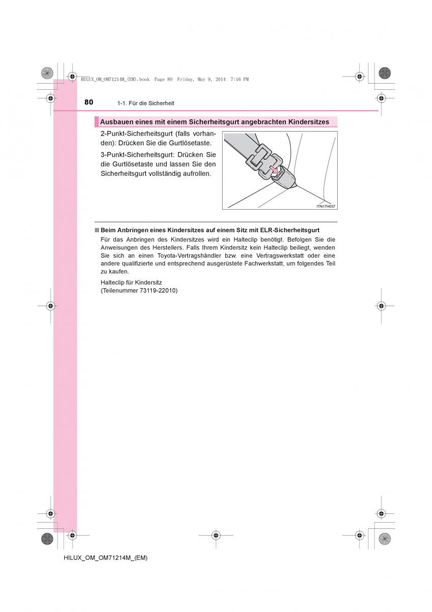 Toyota Hilux VII 7 Handbuch / page 80