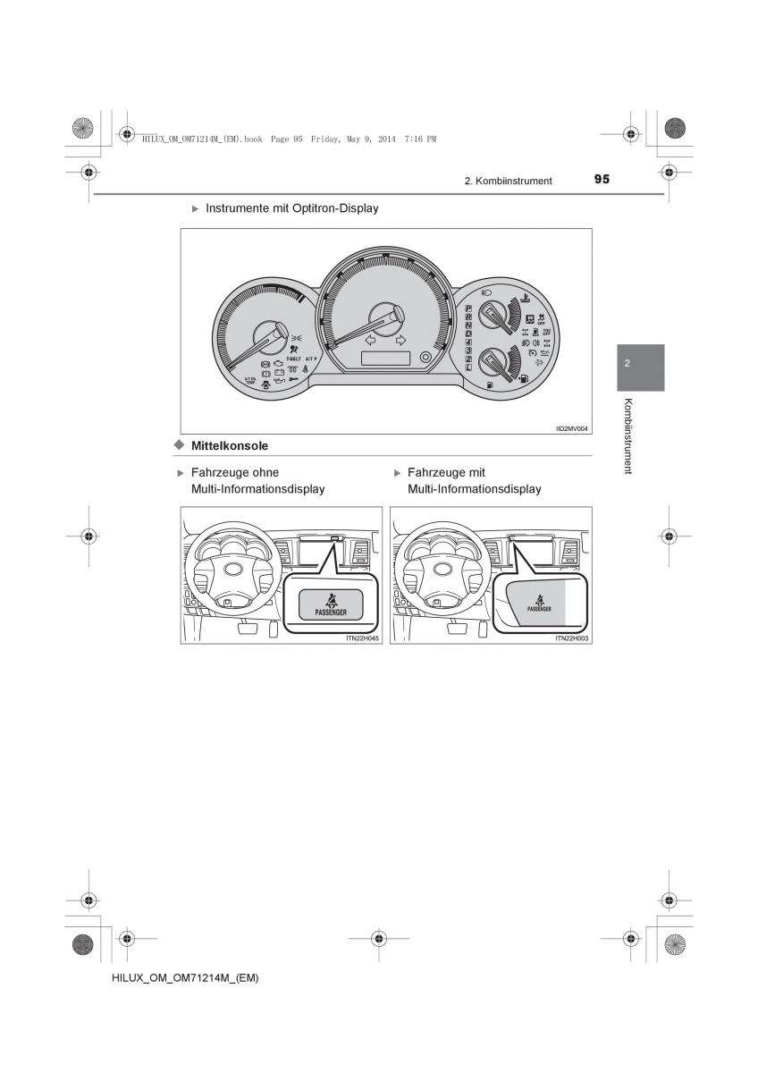 Toyota Hilux VII 7 Handbuch / page 95