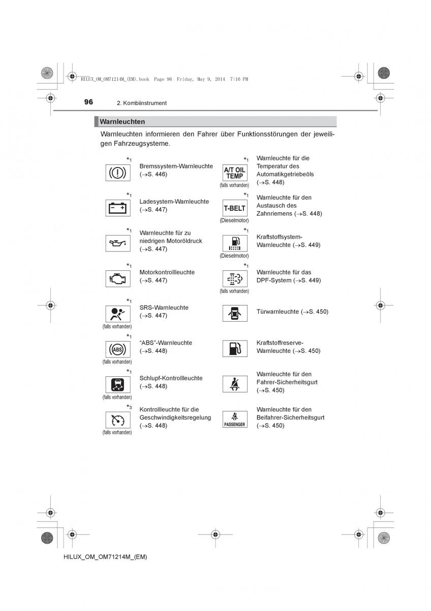 Toyota Hilux VII 7 Handbuch / page 96