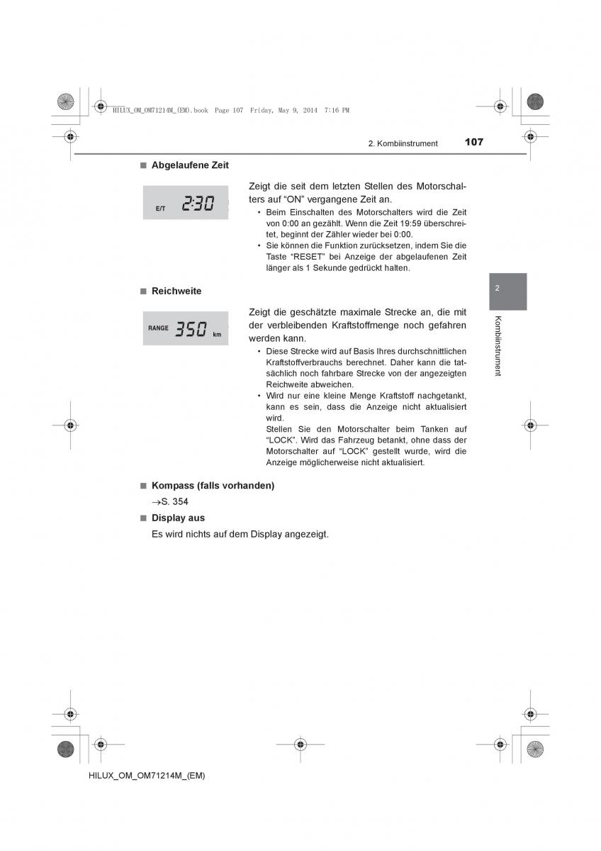 Toyota Hilux VII 7 Handbuch / page 107