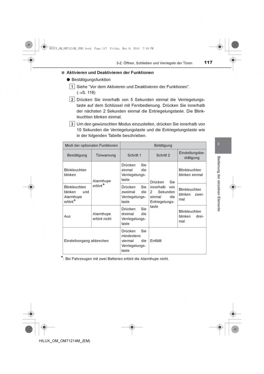 Toyota Hilux VII 7 Handbuch / page 117