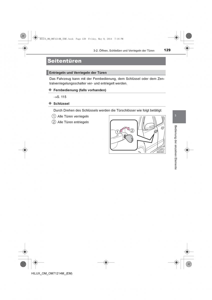 Toyota Hilux VII 7 Handbuch / page 129