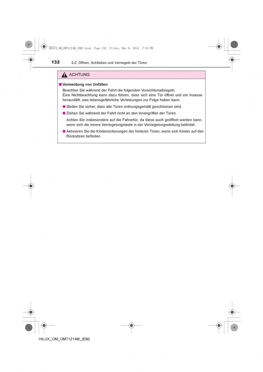 Toyota Hilux VII 7 Handbuch / page 132