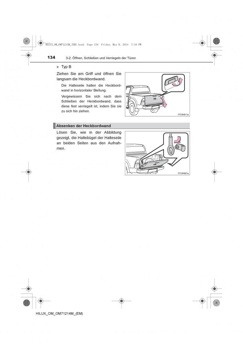 Toyota Hilux VII 7 Handbuch / page 134