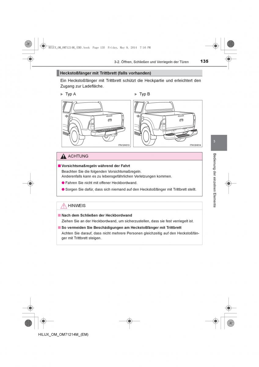 Toyota Hilux VII 7 Handbuch / page 135