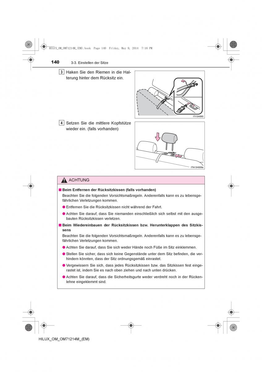 Toyota Hilux VII 7 Handbuch / page 140