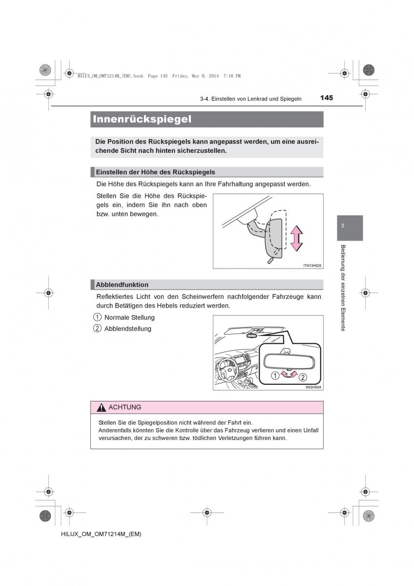 Toyota Hilux VII 7 Handbuch / page 145