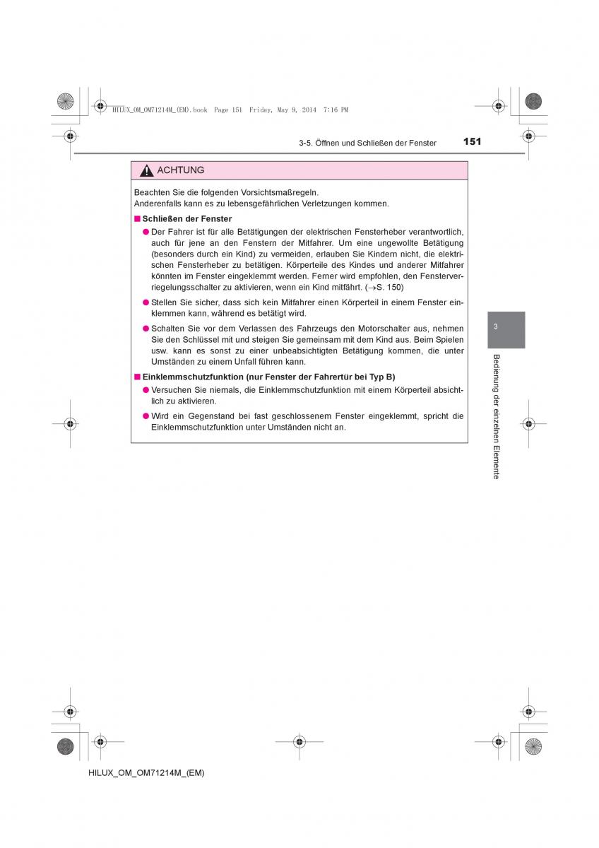 Toyota Hilux VII 7 Handbuch / page 151