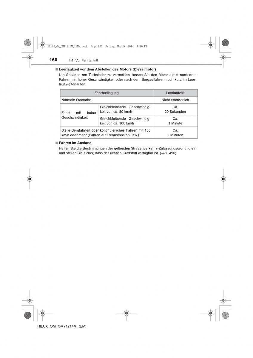 Toyota Hilux VII 7 Handbuch / page 160