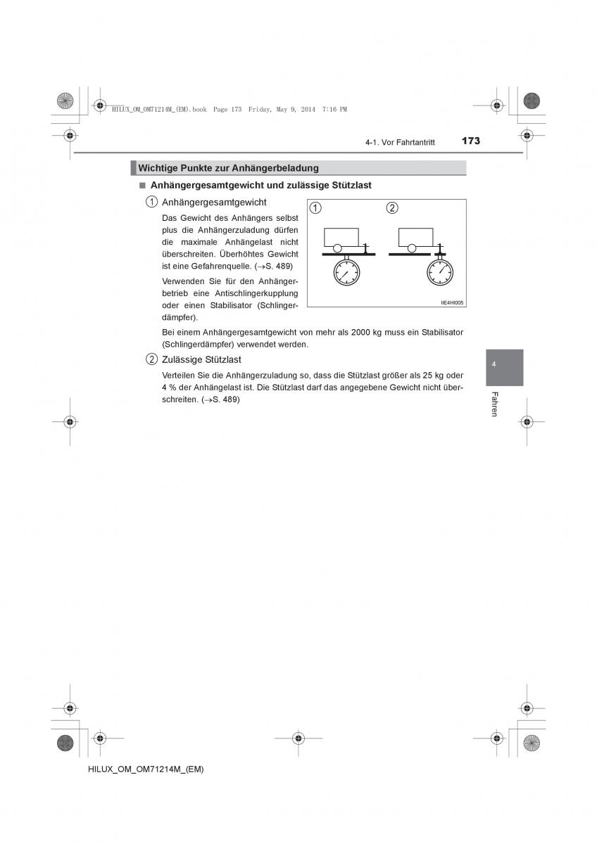 Toyota Hilux VII 7 Handbuch / page 173