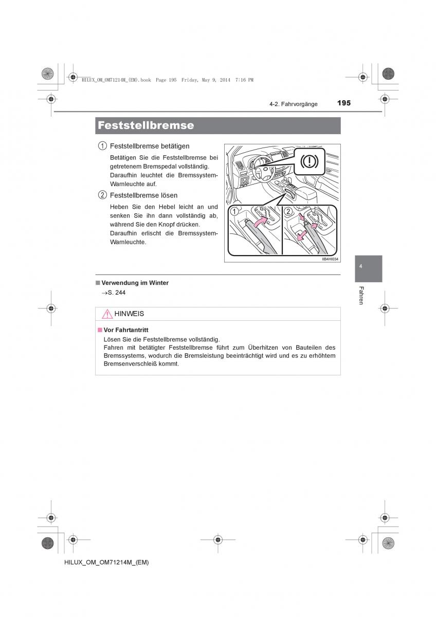 Toyota Hilux VII 7 Handbuch / page 195