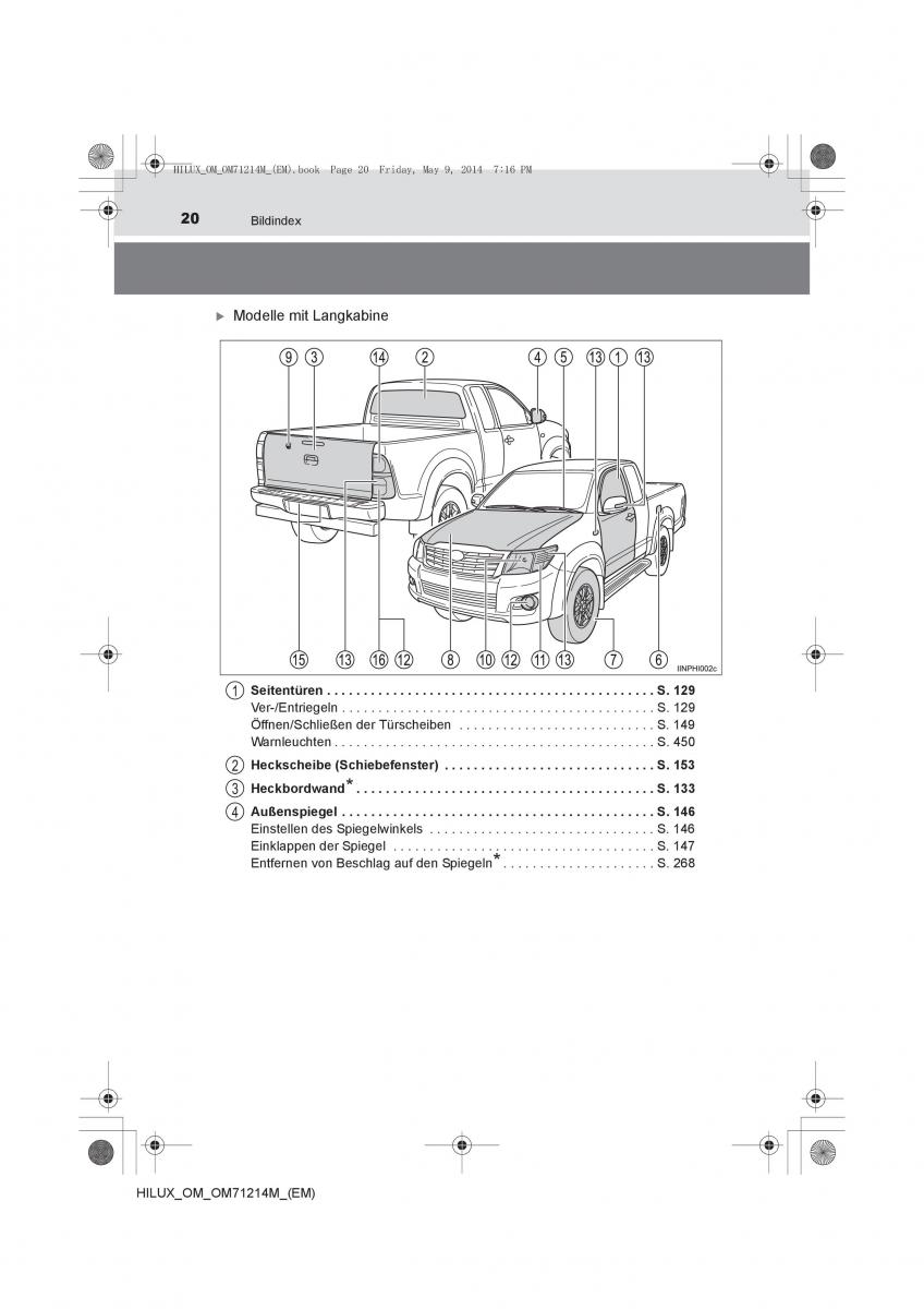 Toyota Hilux VII 7 Handbuch / page 20