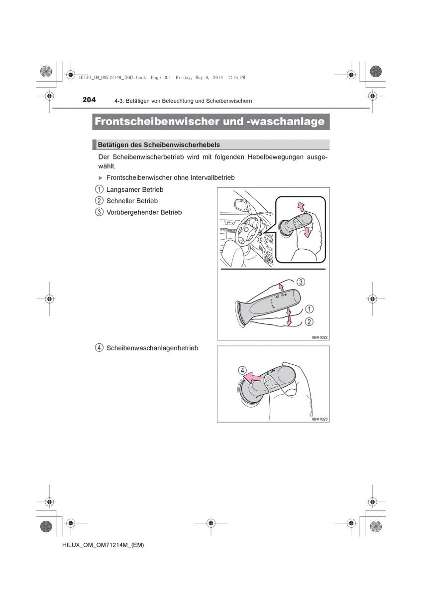 Toyota Hilux VII 7 Handbuch / page 204