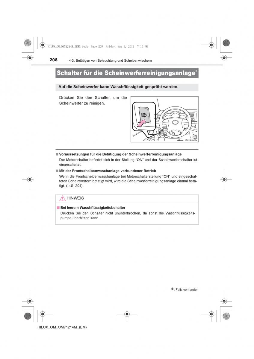 Toyota Hilux VII 7 Handbuch / page 208