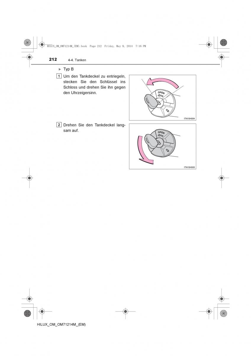 Toyota Hilux VII 7 Handbuch / page 212