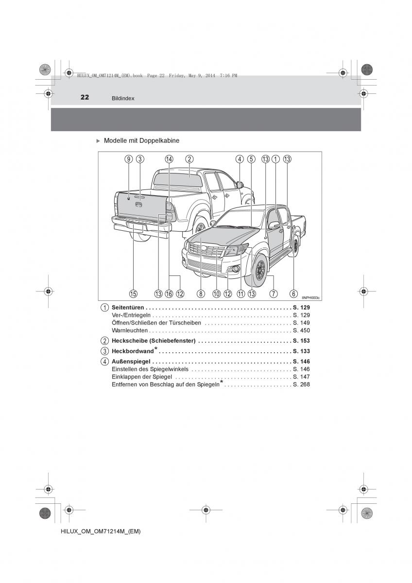 Toyota Hilux VII 7 Handbuch / page 22