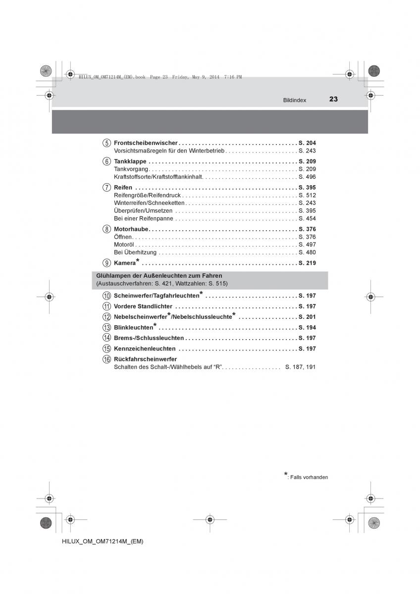 Toyota Hilux VII 7 Handbuch / page 23