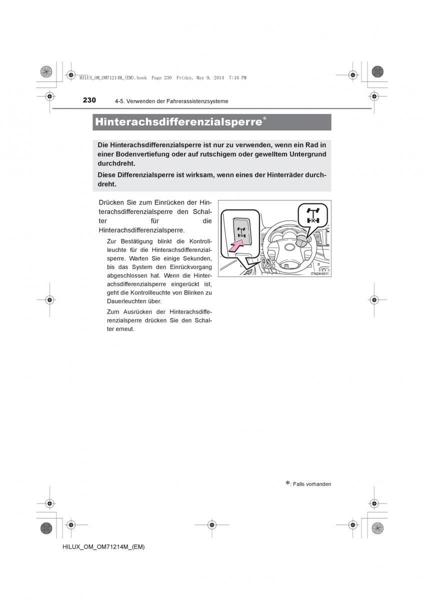 Toyota Hilux VII 7 Handbuch / page 230