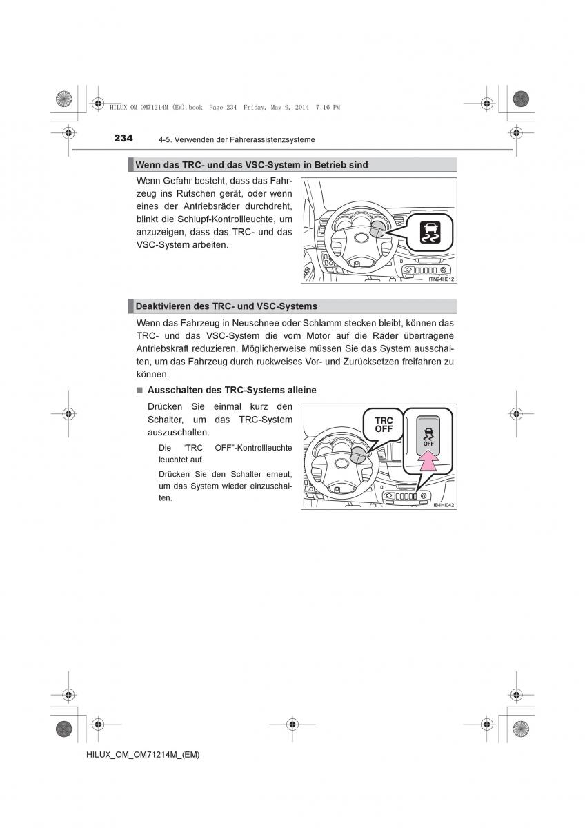 Toyota Hilux VII 7 Handbuch / page 234