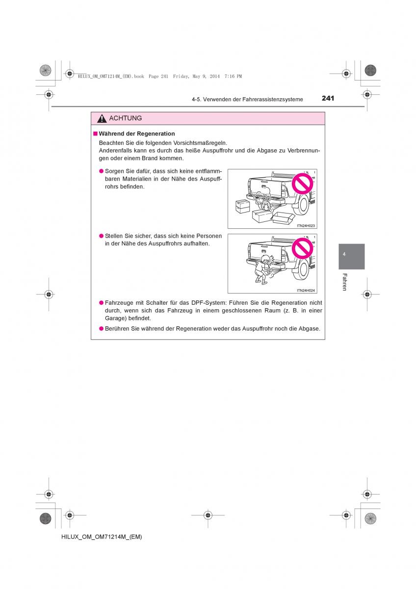 Toyota Hilux VII 7 Handbuch / page 241