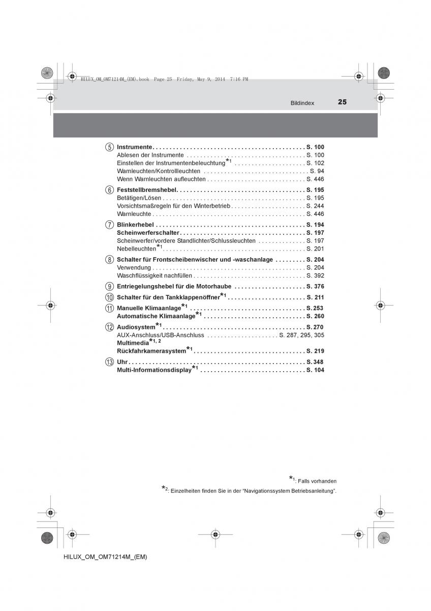 Toyota Hilux VII 7 Handbuch / page 25