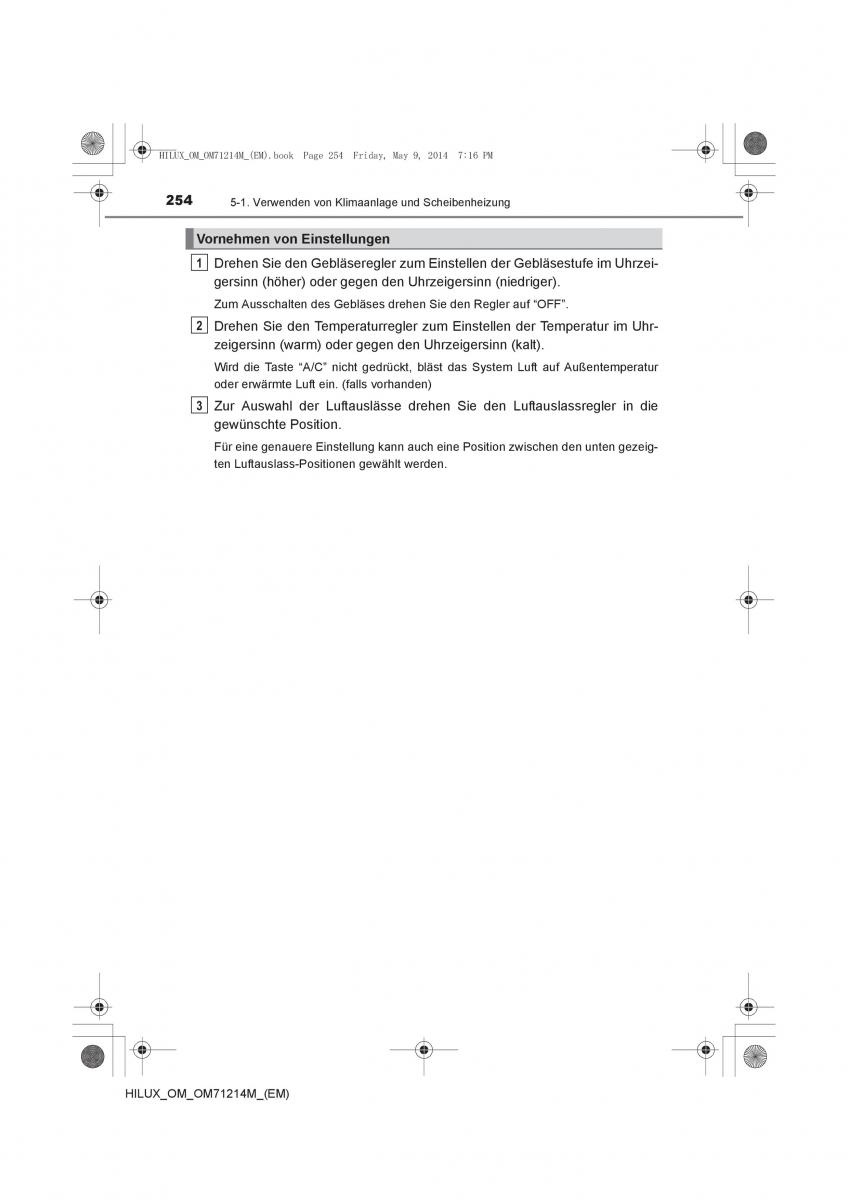 Toyota Hilux VII 7 Handbuch / page 254