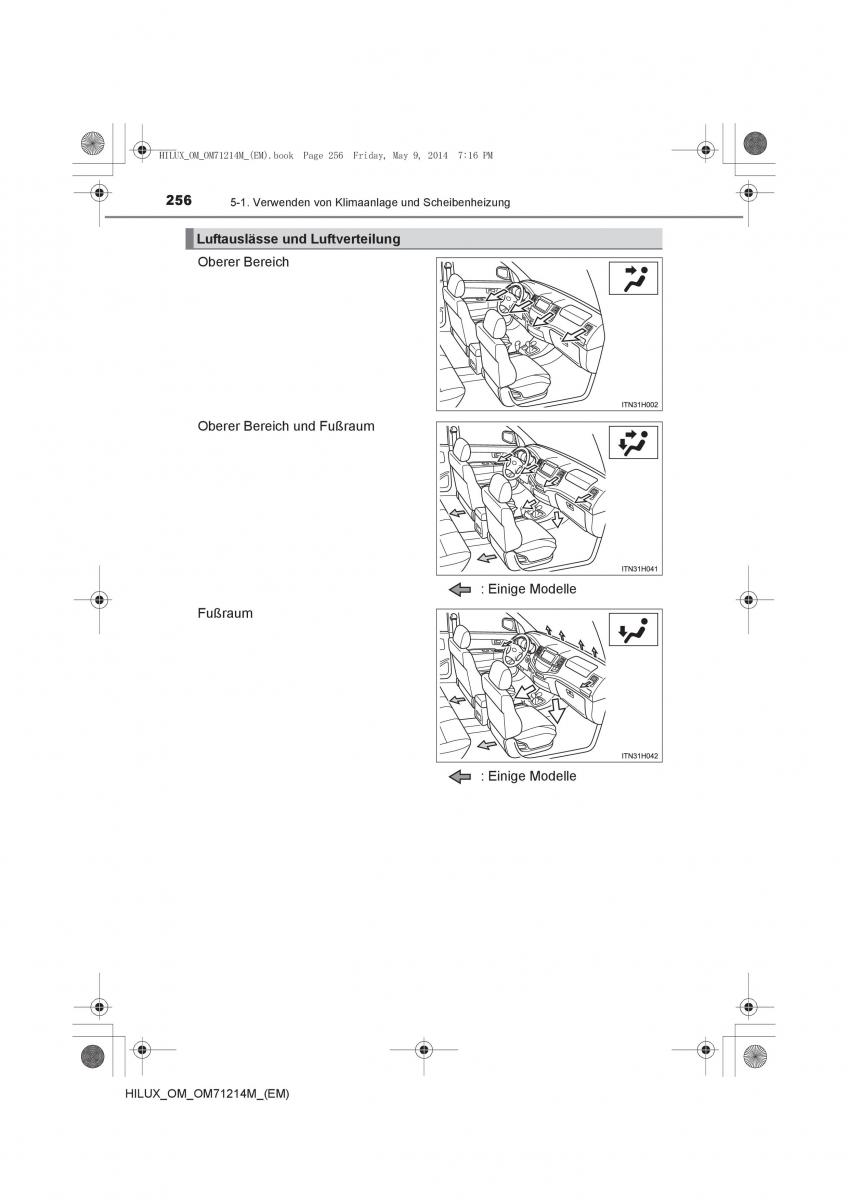 Toyota Hilux VII 7 Handbuch / page 256