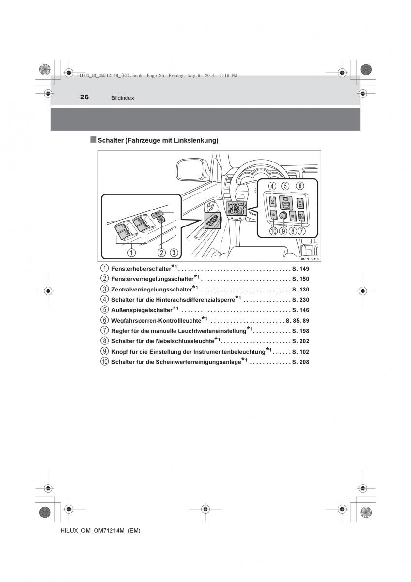 Toyota Hilux VII 7 Handbuch / page 26