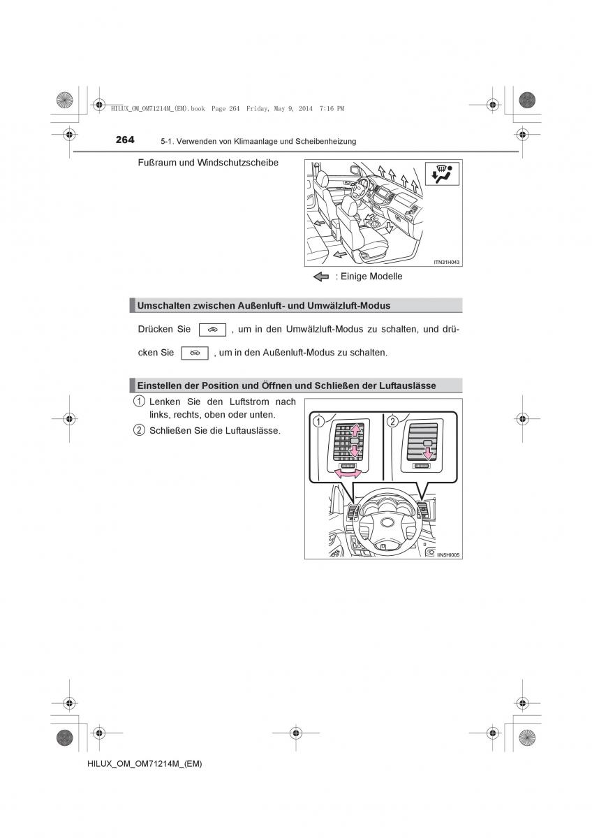 Toyota Hilux VII 7 Handbuch / page 264