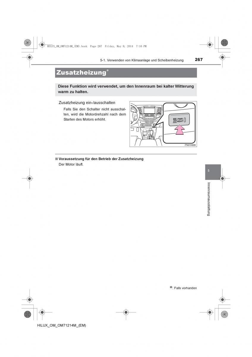 Toyota Hilux VII 7 Handbuch / page 267