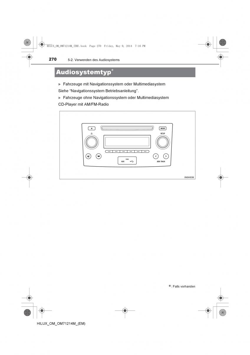 Toyota Hilux VII 7 Handbuch / page 270