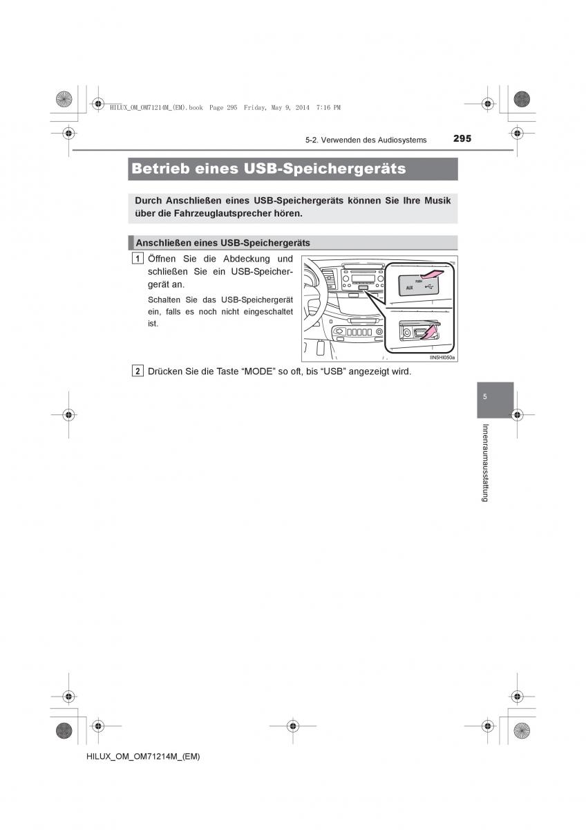 Toyota Hilux VII 7 Handbuch / page 295