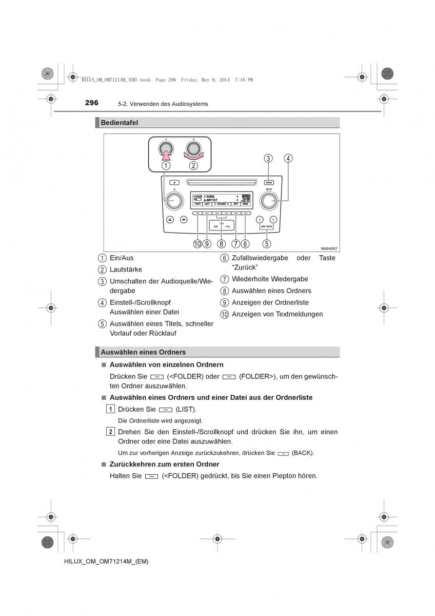 Toyota Hilux VII 7 Handbuch / page 296