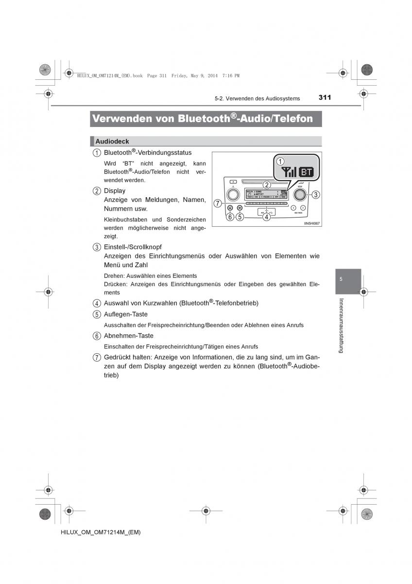 Toyota Hilux VII 7 Handbuch / page 311