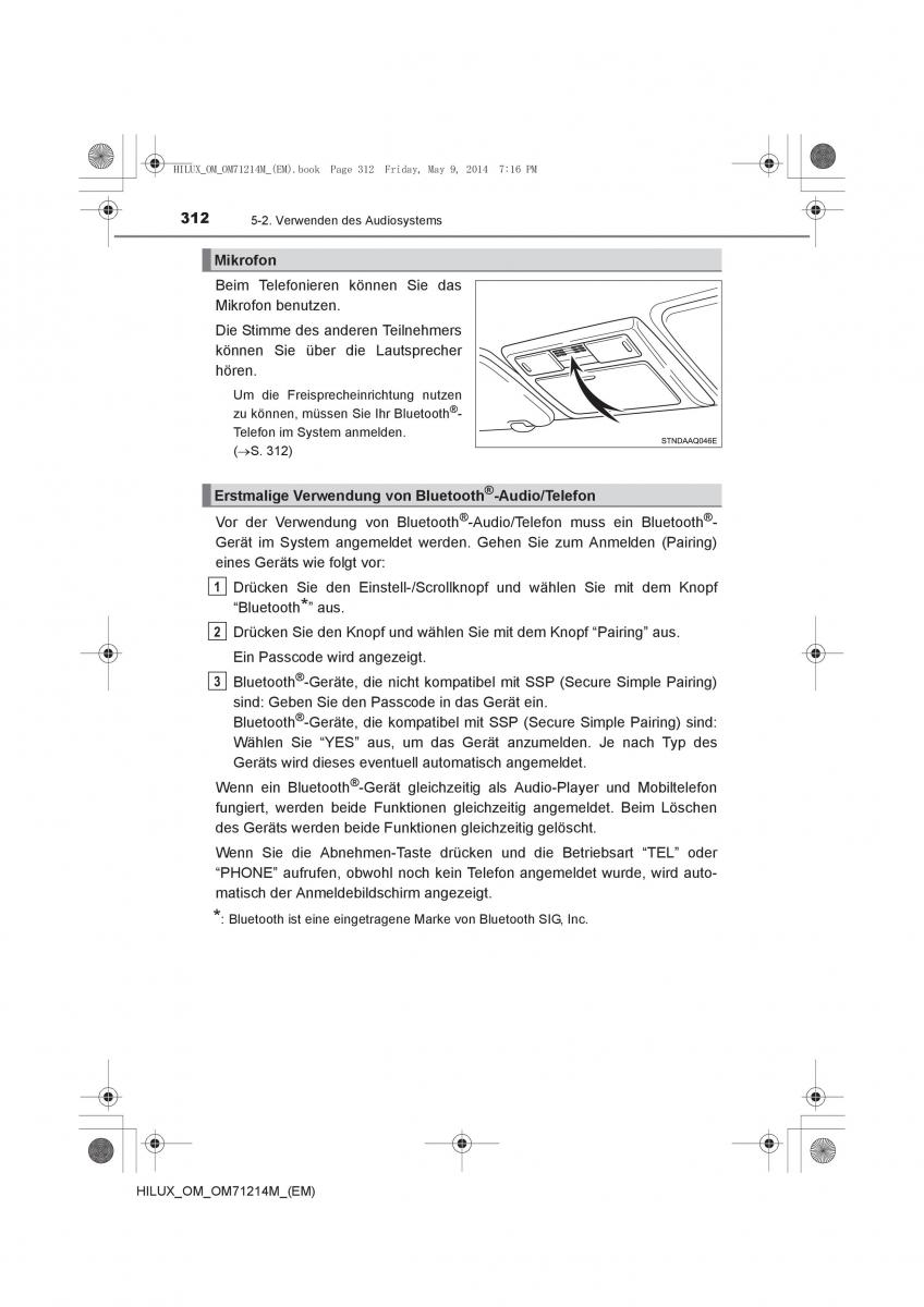 Toyota Hilux VII 7 Handbuch / page 312