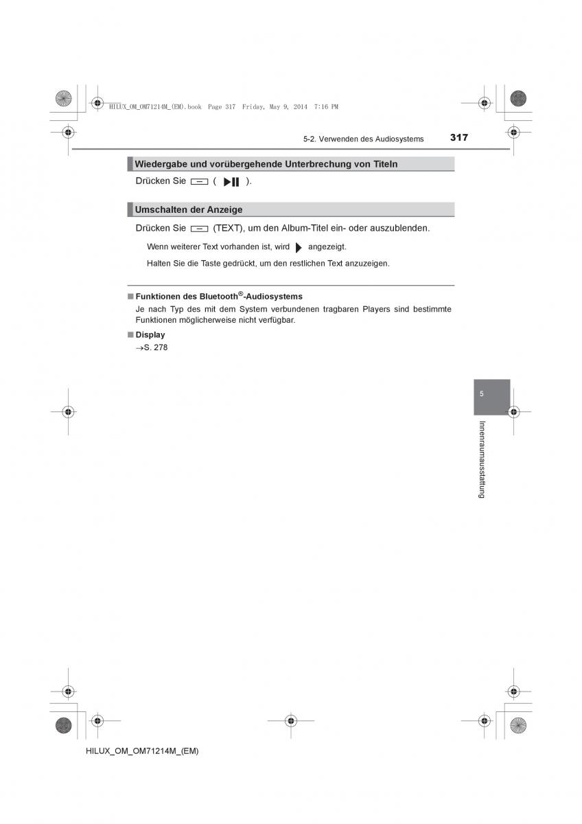 Toyota Hilux VII 7 Handbuch / page 317