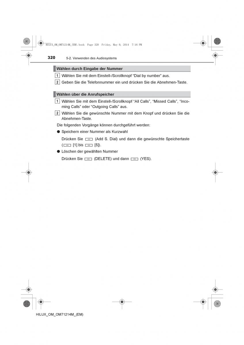 Toyota Hilux VII 7 Handbuch / page 320