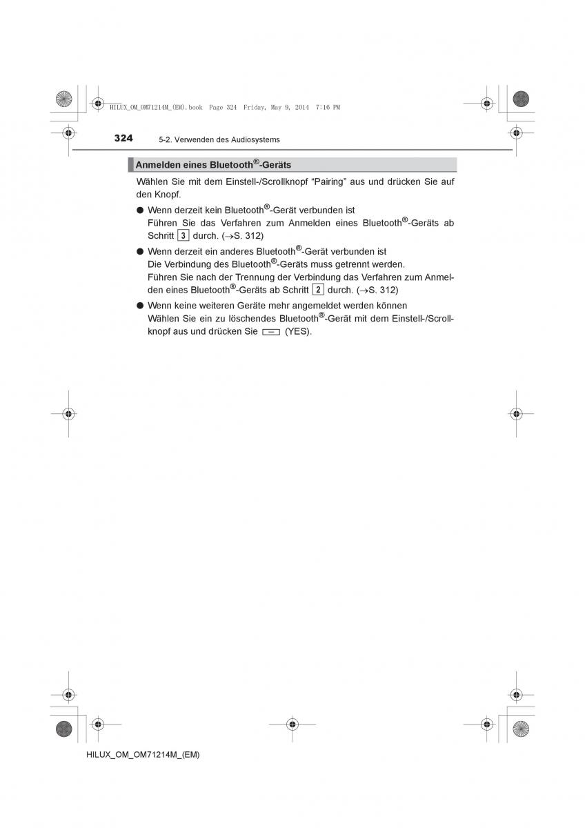 Toyota Hilux VII 7 Handbuch / page 324